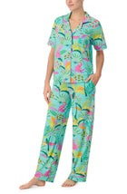 A lady wearing Arizona Long Pj Set In Crocodile Cove