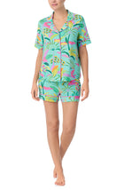 A lady wearing Arizona Short Pj Set In Crocodile Cove