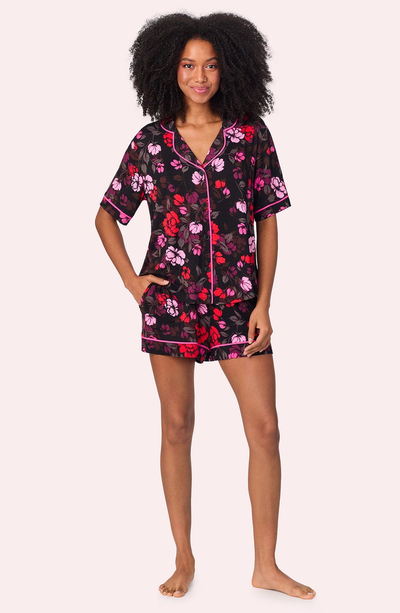 A lady wearing Aspen Pj Set In Love In Bloom