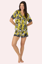 A lady wearing Arizona Short Pj Set In Pineapple Paradise