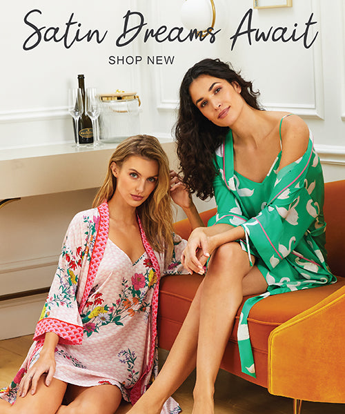 Women's Brushed-Back-Satin Orchid Pajamas  Women, Satin sleepwear, Satin  pyjama set
