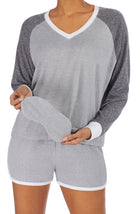 Olivia Pajama Set In Shadow Heather